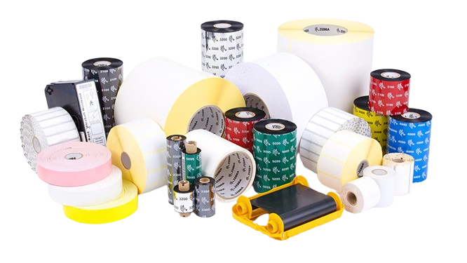 Thermal barcode labels and printer ribbons
